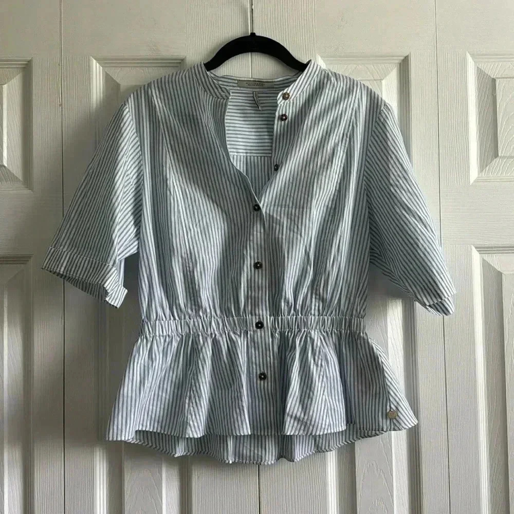 Scotch & Soda Blue Striped Button Down Shirt